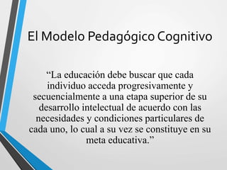 Modelo pedagógico cognitivo