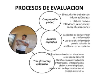 PROCESOS DE EVALUACION 