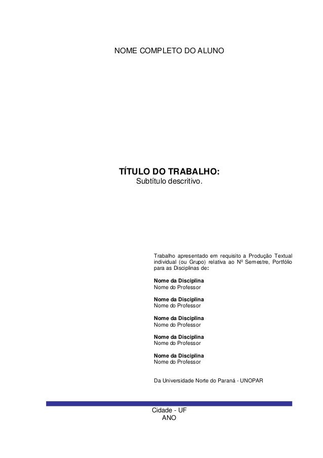 Exemplo de introdução para trabalho academico