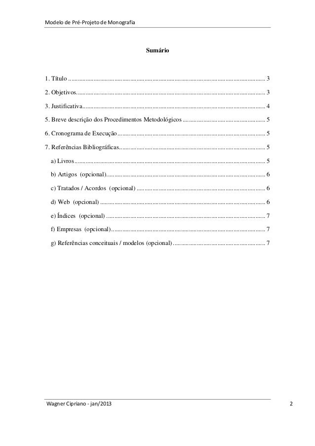 Modelo monografia direito
