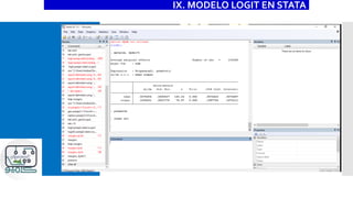 IX. MODELO LOGIT EN STATA
 