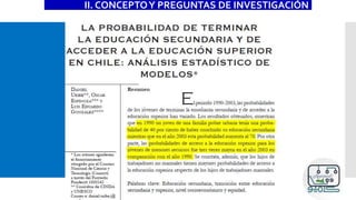 II. CONCEPTOY PREGUNTAS DE INVESTIGACIÓN
 