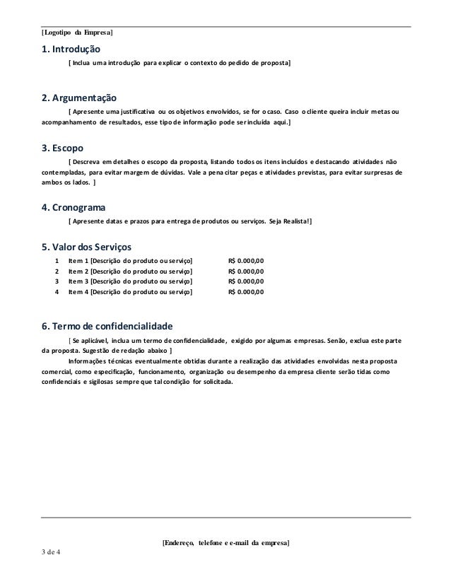 Modelo de Proposta Comercial  GestaoClick