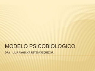 DRA : LILIA ANGELICA REYES VAZQUEZ SP.
MODELO PSICOBIOLOGICO
 