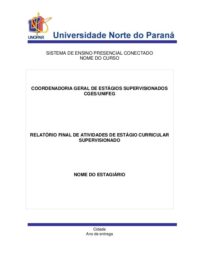 relatorio de estagio supervisionado pedagogia ensino fundamental relatorio de estagio supervisionado pedagogia ensino fundamental