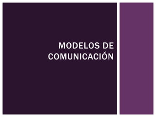 Modelos de comunicación  