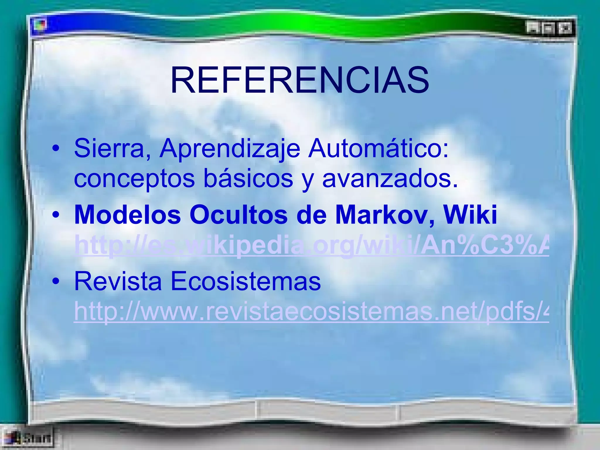 Modelos Ocultos De Markov | PPT