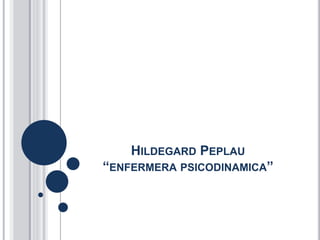 HILDEGARD PEPLAU
“ENFERMERA PSICODINAMICA”
 