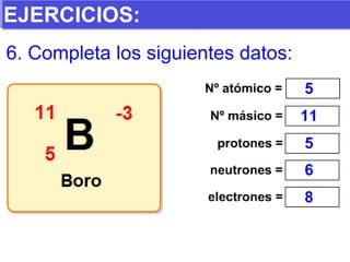 EJERCICIOS: 6. Completa los siguientes datos: 5 11 5 6 8 