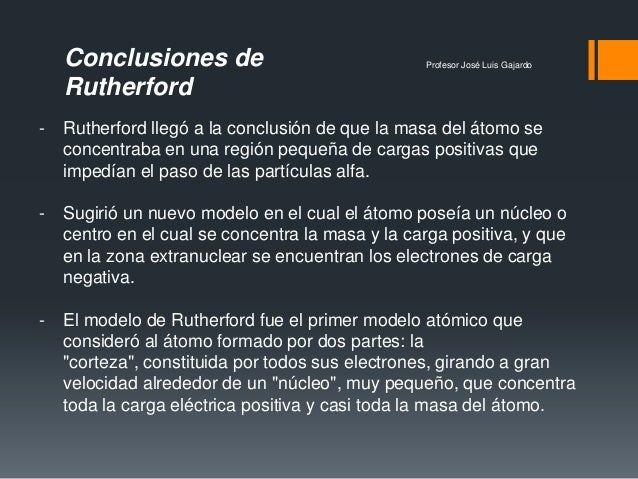Modelos atómicos de Dalton a Rutherford