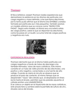 Grupo Nº 3 - Modelos atómicos a través del tiempo