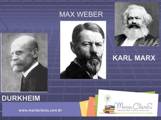 MAX WEBER
KARL MARX
DURKHEIM
 