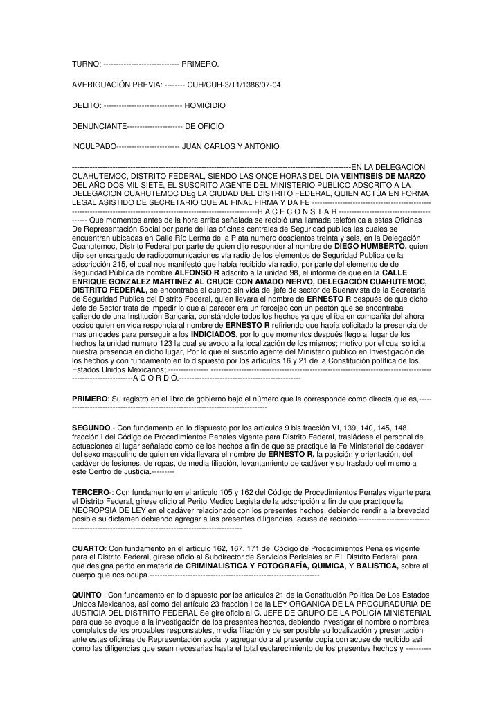 Modelos De Averiguaciones Penales Modelos De Averiguaciones Penales