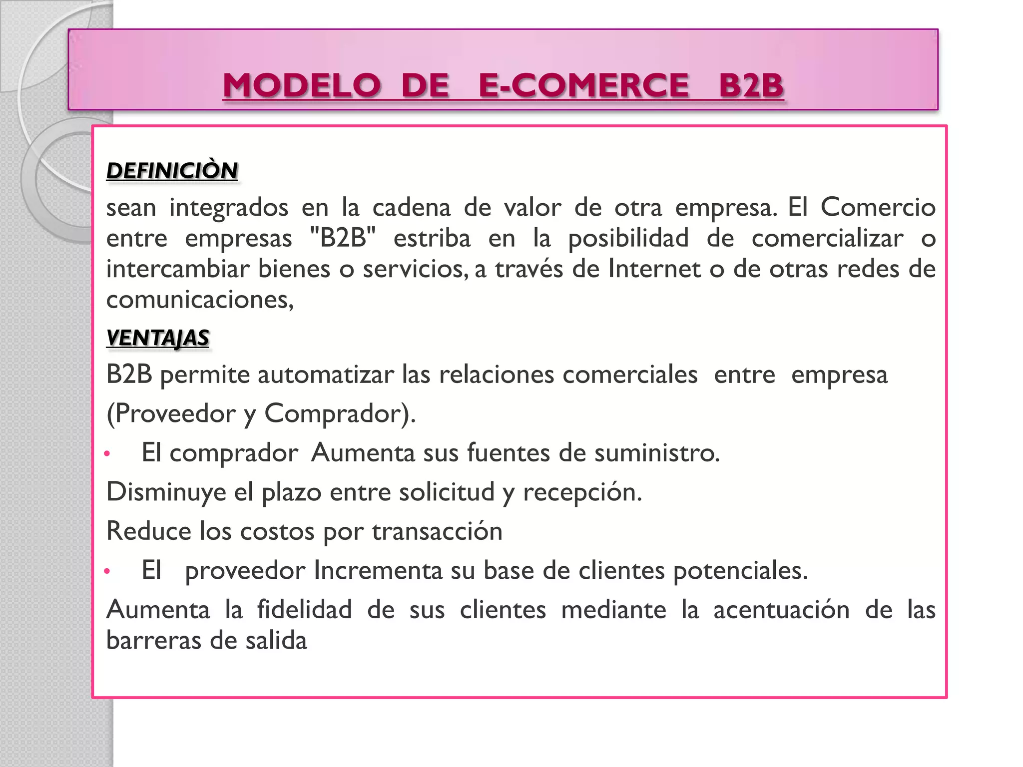 Modelo Project Commerce Modelos de comercio | PDF