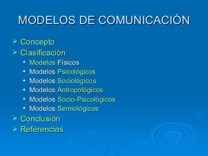 Modelos de comunicación