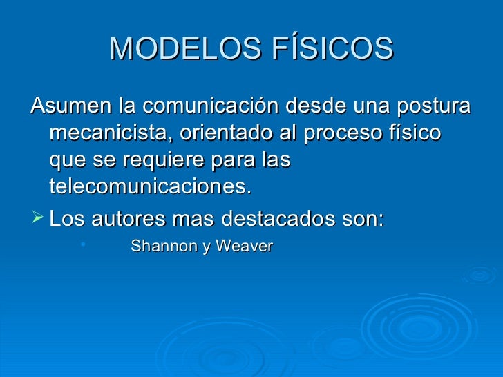 Modelos de comunicación