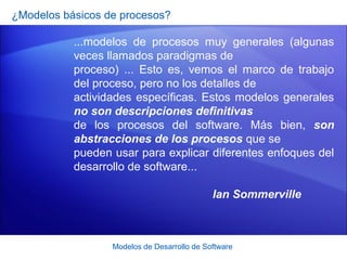 Modelos de desarrollo de software