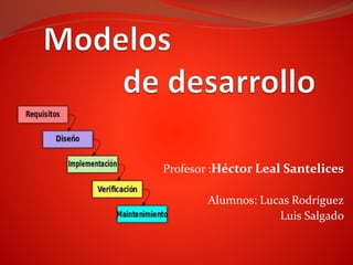 Profesor :Héctor Leal Santelices
Alumnos: Lucas Rodríguez
Luis Salgado
 