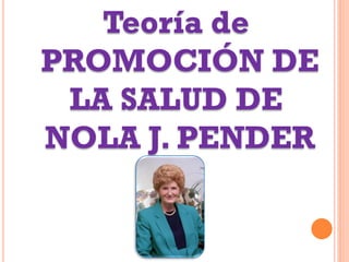 Teoría de
PROMOCIÓN DE
LA SALUD DE
NOLA J. PENDER
 