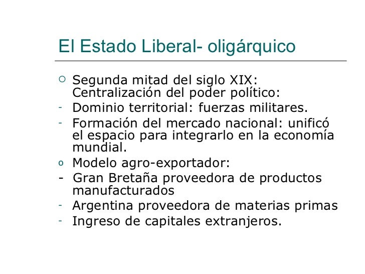 Modelos de estado en la Argentina
