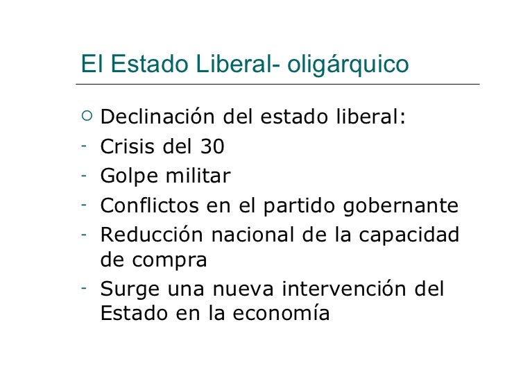 Estado Liberal Oligarquico Definicion - Descargar Pdf