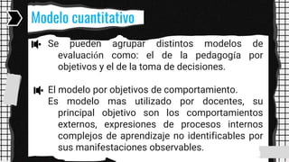PRESENTACION DE LOS MODELOS DE EVALUACION | PPTX