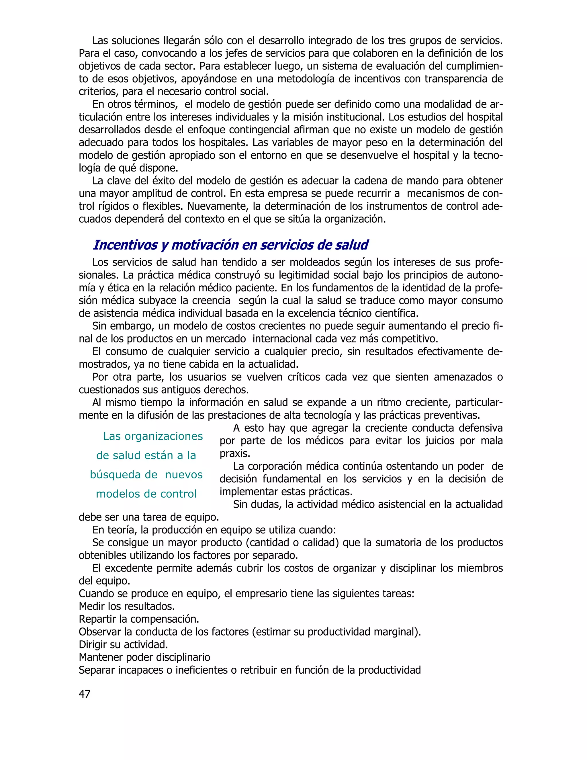 Modelos de gestion en salud | PDF