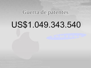 Guerra de patentes

US$1.049.343.540
 