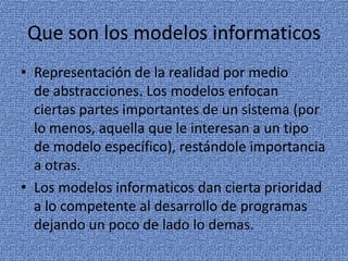 Modelos de informacion | PPTX