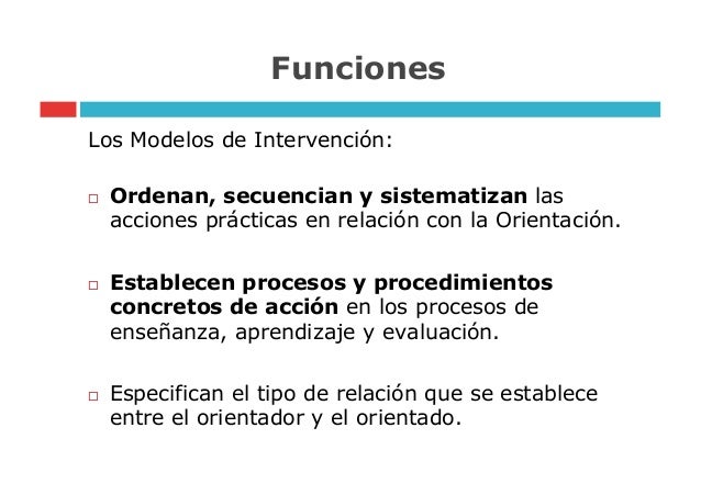 Modelos de intervención