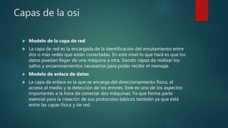 Capa Red Modelos de la osi y tcp | PPTX