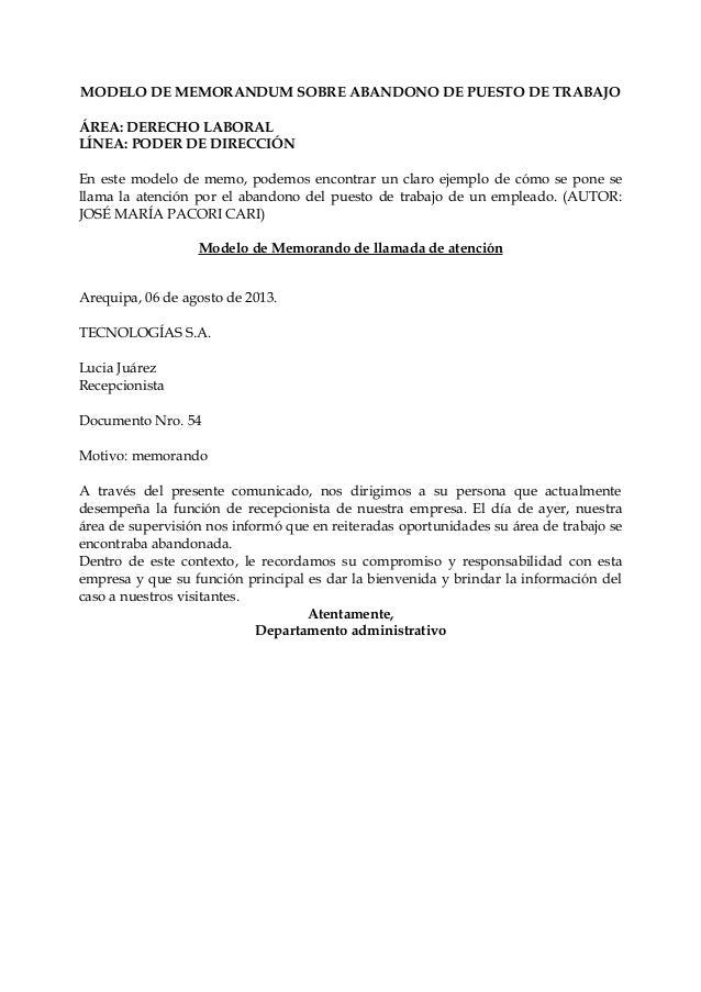 Modelos de memorandum