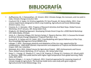 Modelos de prediccion y cambio climatico