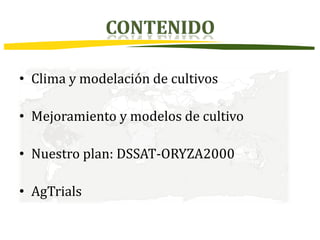 Modelos de prediccion y cambio climatico