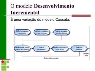 Retrata um desenvolvimento gradual e possui seqüência de passos em ordem que devem ser seguidos. 