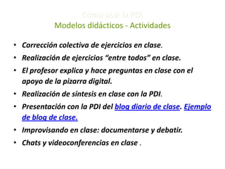 Modelos de uso de la PDI | PPTX