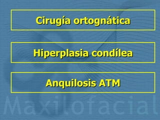 Anquilosis ATM Hiperplasia condílea Cirugía ortognática 