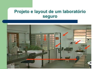 Projeto e layout de um laboratório
seguro
z Exemplos
 
