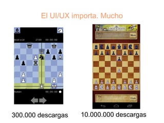 El UI/UX importa. Mucho




300.000 descargas   10.000.000 descargas
 