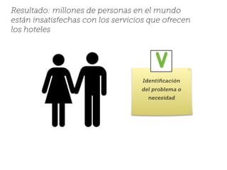 Resultado: millones de personas en el mundo
están insatisfechas con los servicios que ofrecen
los hoteles
v
 