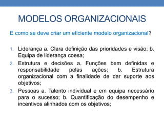 Modelos organizacionais | PDF
