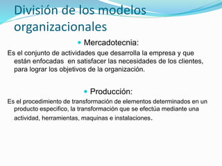Modelos organizacionales