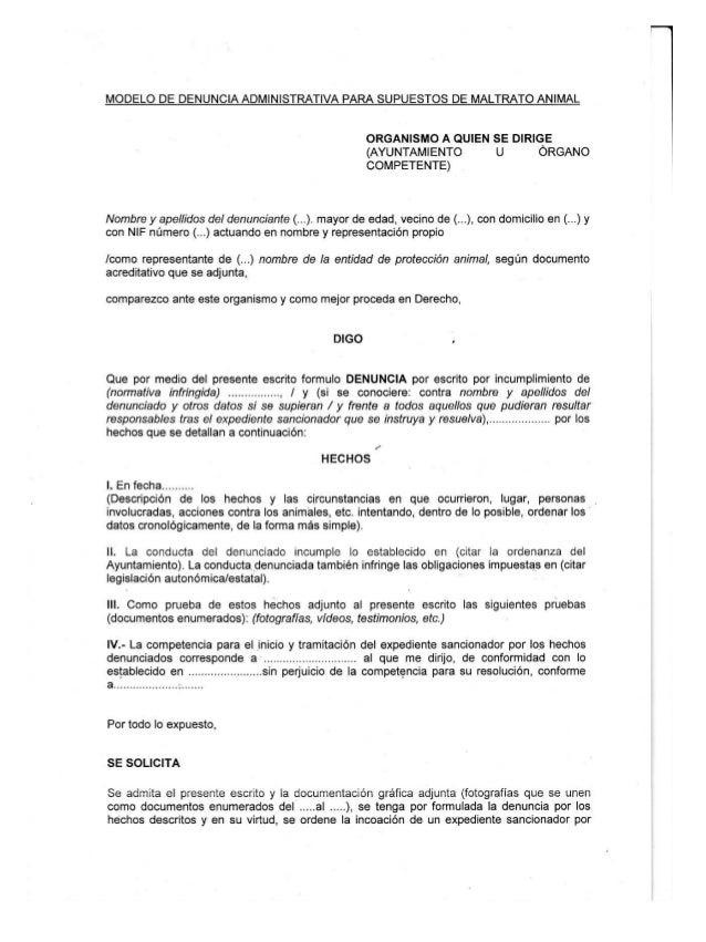 Cim Grupo De Formacion Modelos Para Denuncia De Maltrato Animal