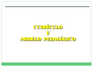 CURRÍCULO
Y
MODELO PEDAGÓGICO

 
