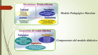 Modelo Pedagógico Marxista
Componentes del modelo didáctico
 