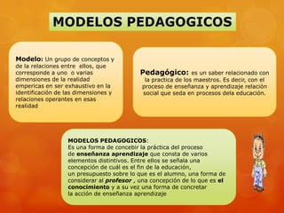 Modelos pedagogico curriculares academicos