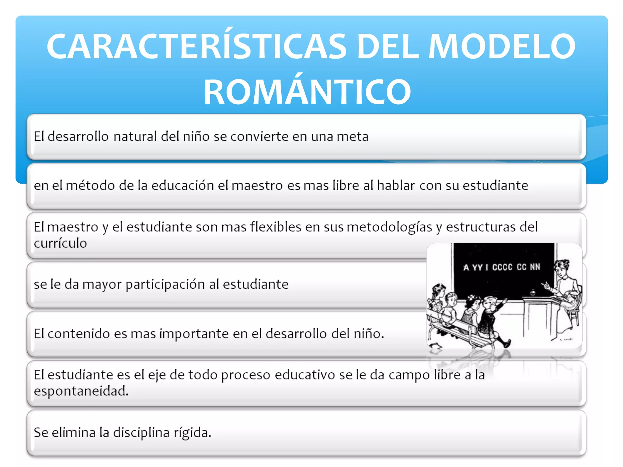 CARACTERÍSTICAS DEL MODELO
       ROMÁNTICO
 