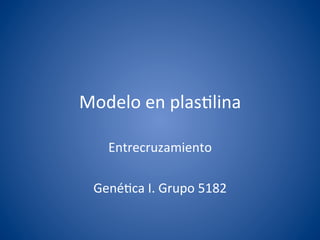 Modelo	
  en	
  plas+lina	
  	
  
Entrecruzamiento	
  
	
  
Gené+ca	
  I.	
  Grupo	
  5182	
  
	
  

 