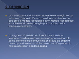 Modelos tecnocraticos