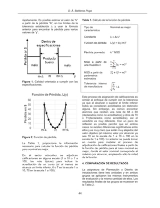 Modelo taguchi en un aula | PDF